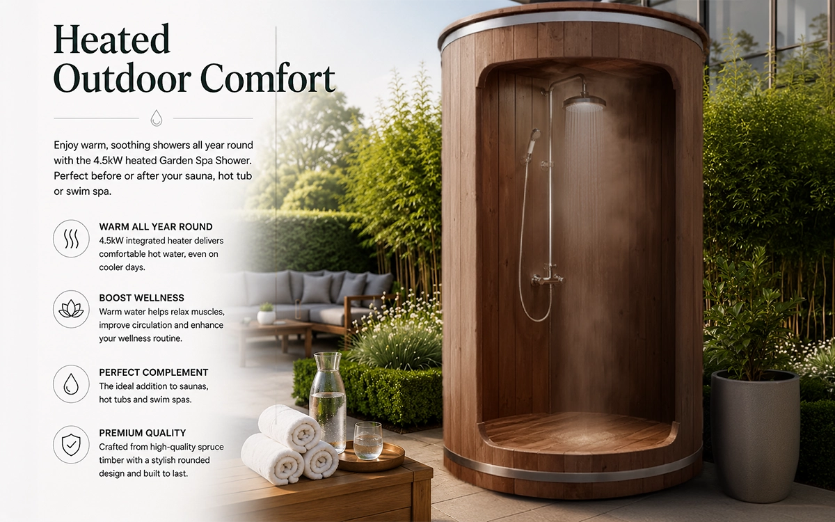 Heated Garden Spa Shower outdoor shower
