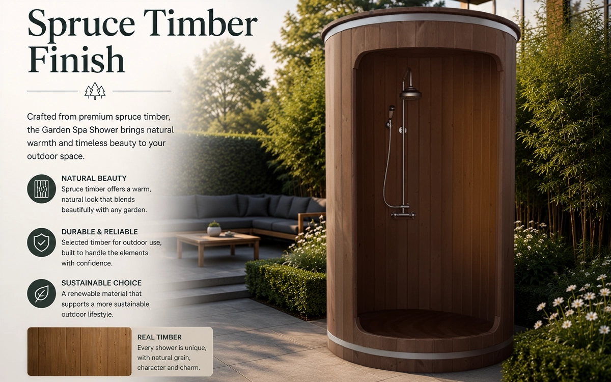 Spruce timber Garden Spa Shower